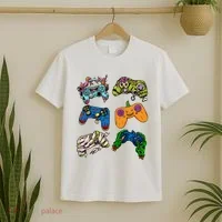 Halloween Monster Video Game Controllers T-Shirt thumb 2