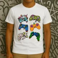 Halloween Monster Video Game Controllers T-Shirt thumb 3