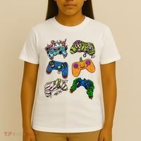 Halloween Monster Video Game Controllers T-Shirt thumb 4