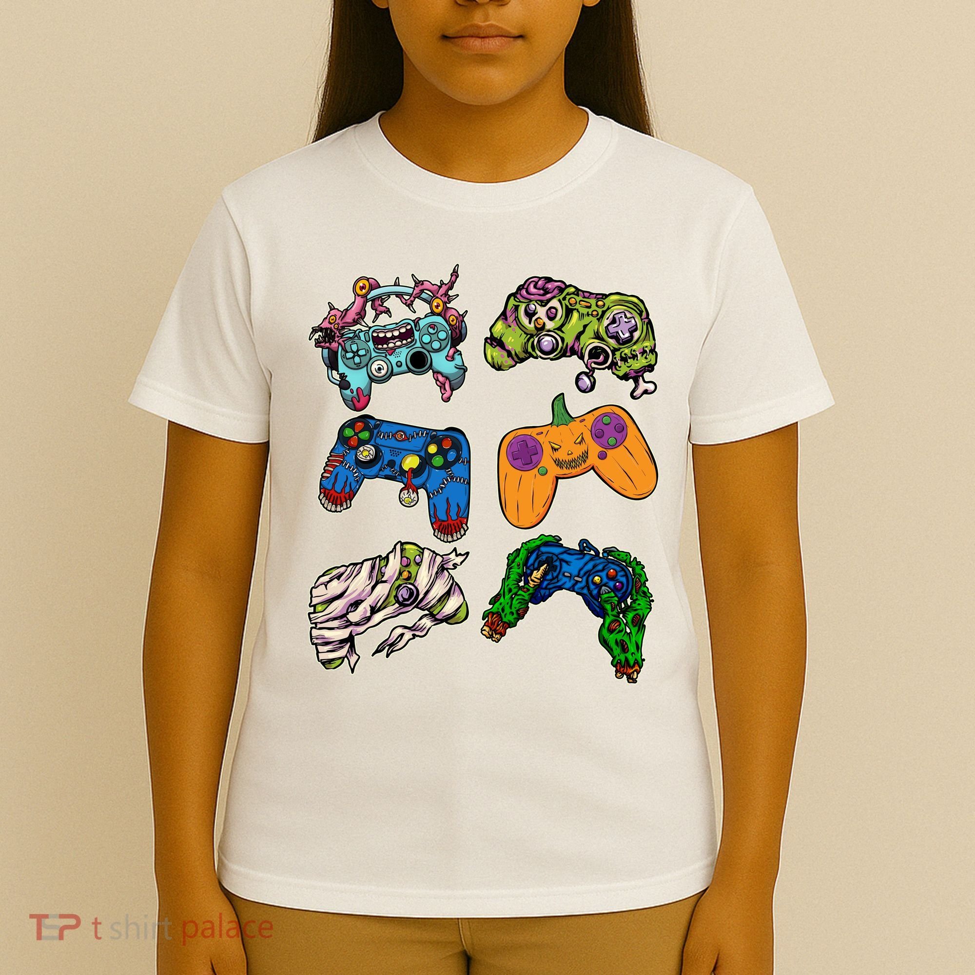 Halloween Monster Video Game Controllers T-Shirt