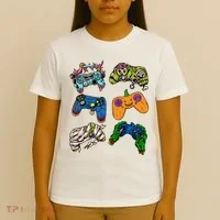 Halloween Monster Video Game Controllers T-Shirt thumb 4