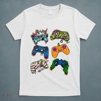 Halloween Monster Video Game Controllers T-Shirt thumb 5