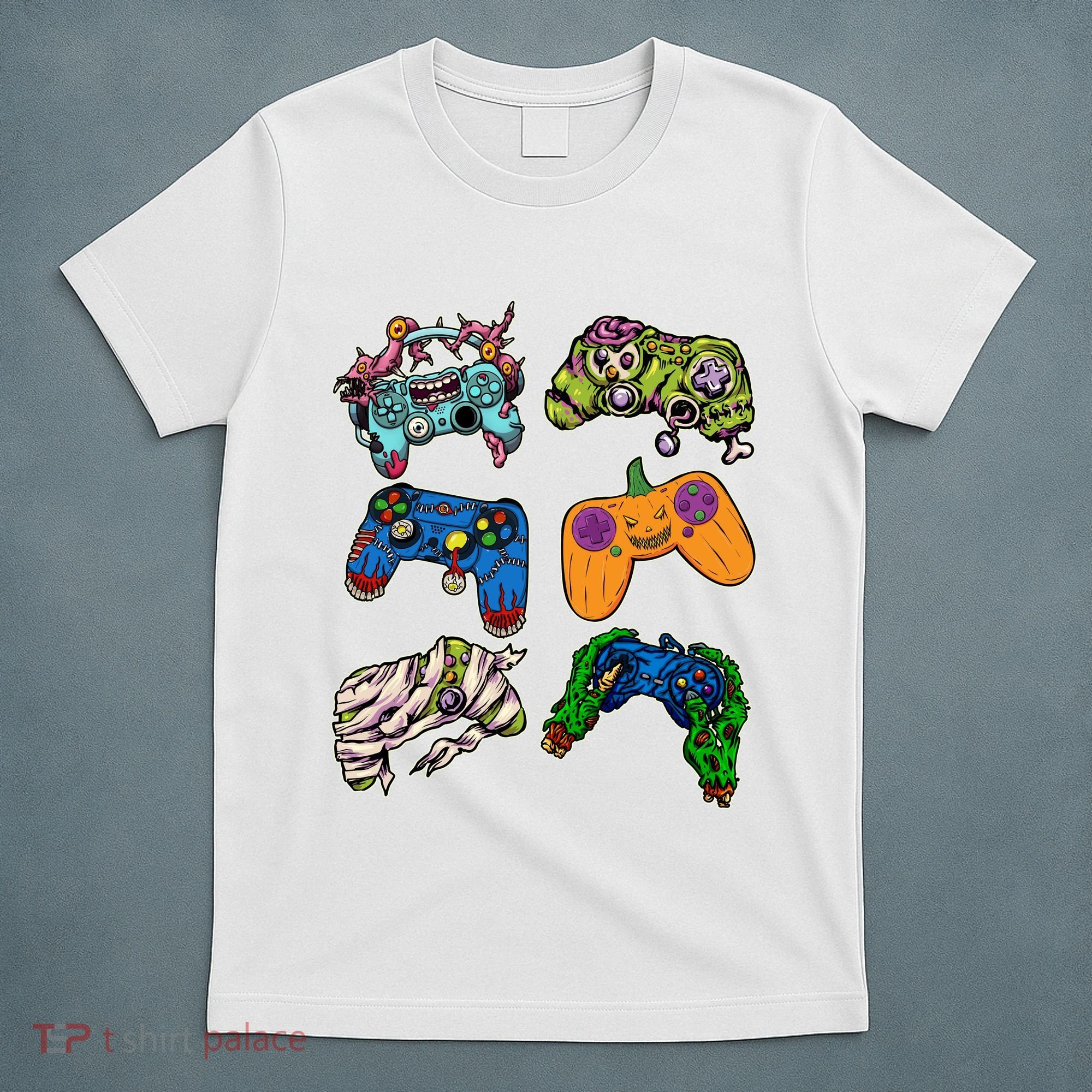 Halloween Monster Video Game Controllers T-Shirt