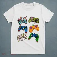 Halloween Monster Video Game Controllers T-Shirt thumb 5