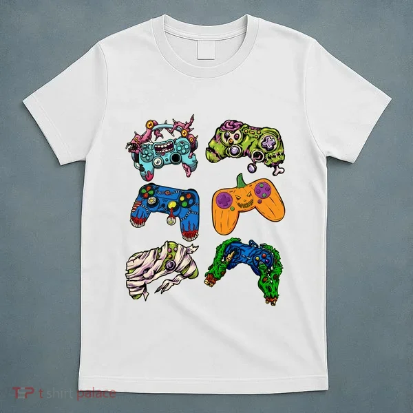 Halloween Monster Video Game Controllers T-Shirt
