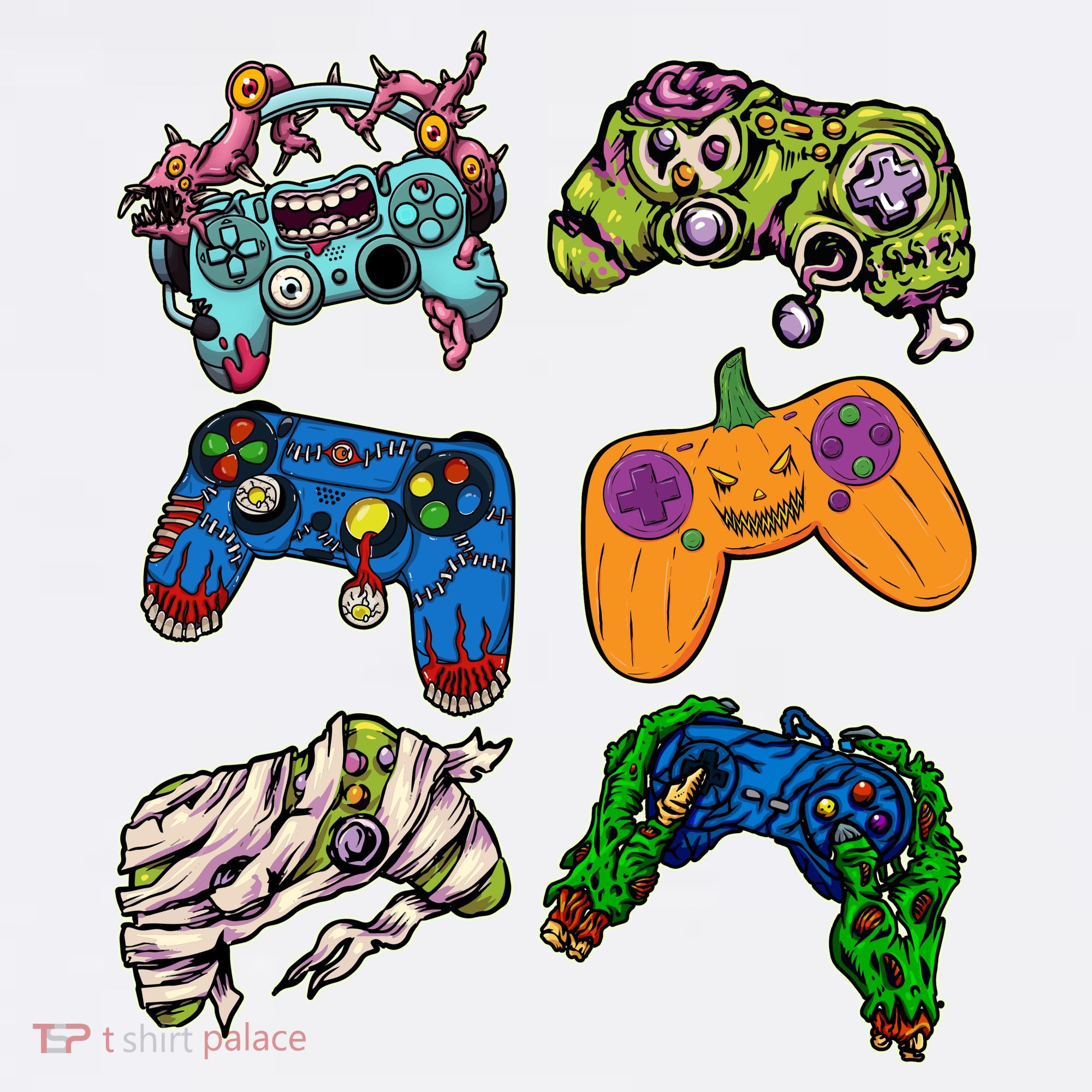 Halloween Monster Video Game Controllers Button