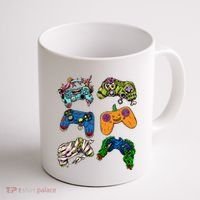 Halloween Monster Video Game Controllers Coffee Mug thumb 1