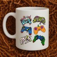 Halloween Monster Video Game Controllers Coffee Mug thumb 2