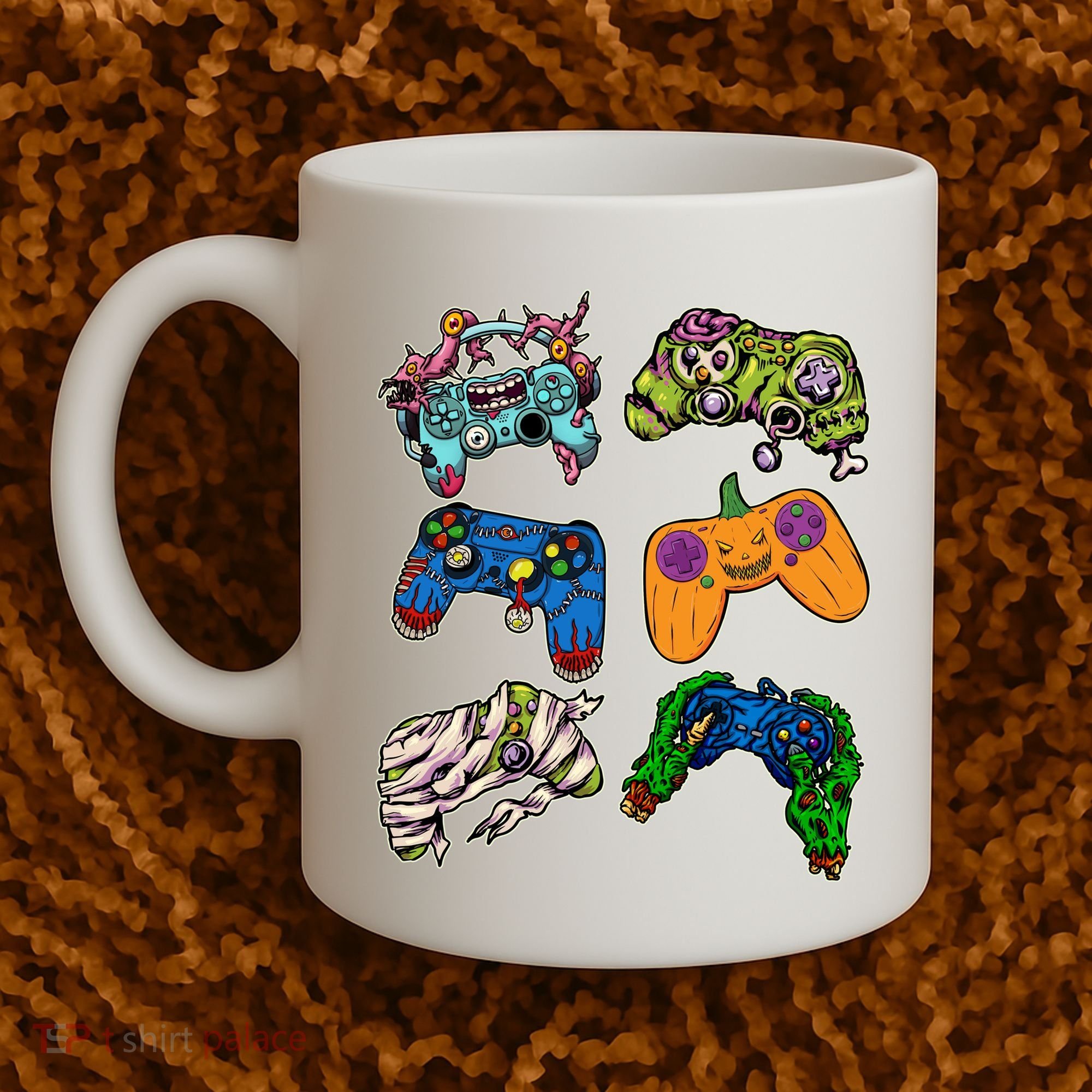 Halloween Monster Video Game Controllers Coffee Mug