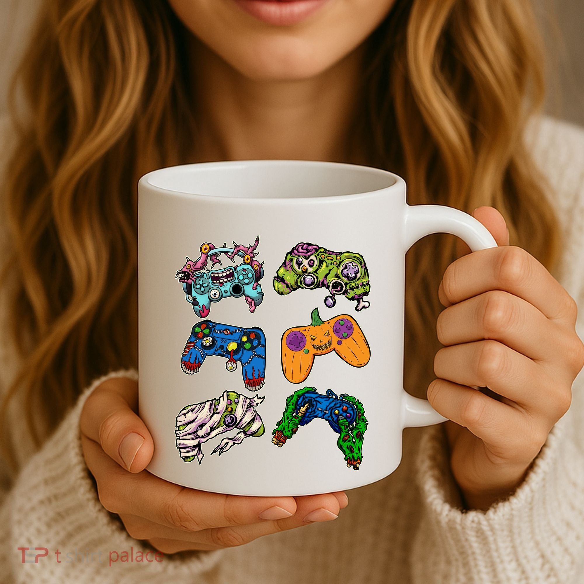 Halloween Monster Video Game Controllers Coffee Mug