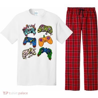 Halloween Monster Video Game Controllers Pajama Set