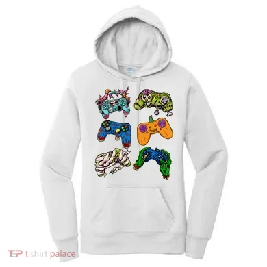 Halloween Monster Video Game Controllers Women's Hoodie