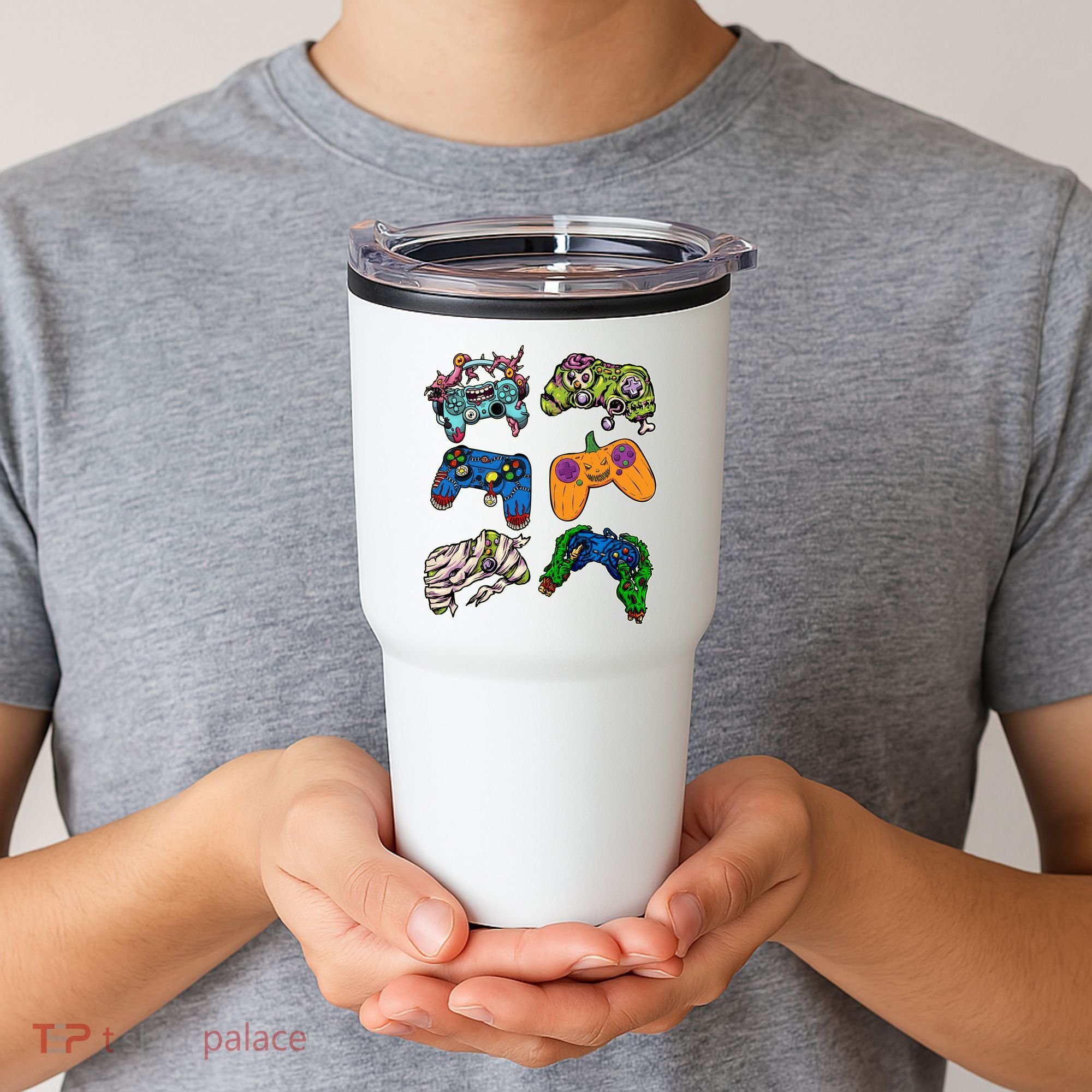Halloween Monster Video Game Controllers Tumbler