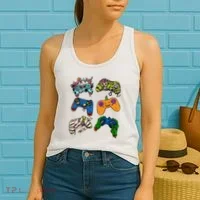 Halloween Monster Video Game Controllers Women's Tank Top thumb 2