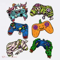Halloween Monster Video Game Controllers Hat thumb 2