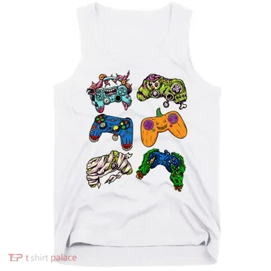 Halloween Monster Video Game Controllers Tank Top