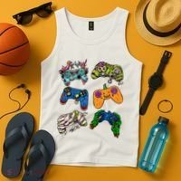 Halloween Monster Video Game Controllers Tank Top thumb 4