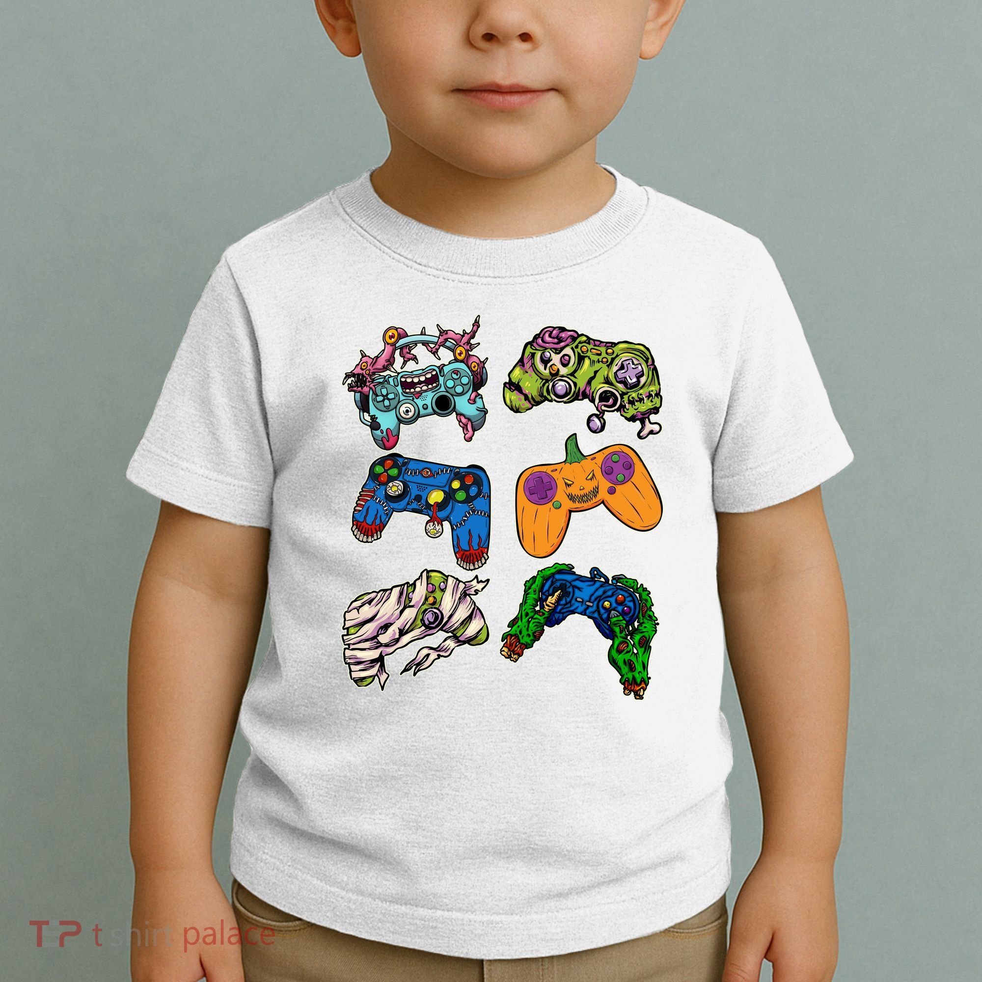 Halloween Monster Video Game Controllers Toddler T-Shirt