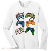 Halloween Monster Video Game Controllers Women's Long Sleeve Shirt thumb 0