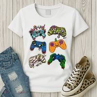 Halloween Monster Video Game Controllers Women's T-Shirt thumb 3