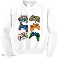 Halloween Monster Video Game Controllers Kids Sweatshirt thumb 0