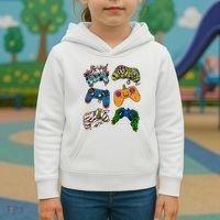 Halloween Monster Video Game Controllers Kids Hoodie thumb 3