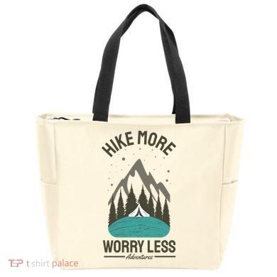 Hike More Worry Less Tote Bag