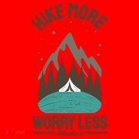 Hike More Worry Less Santa Hat thumb 1