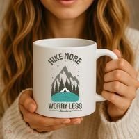 Hike More Worry Less Coffee Mug thumb 3
