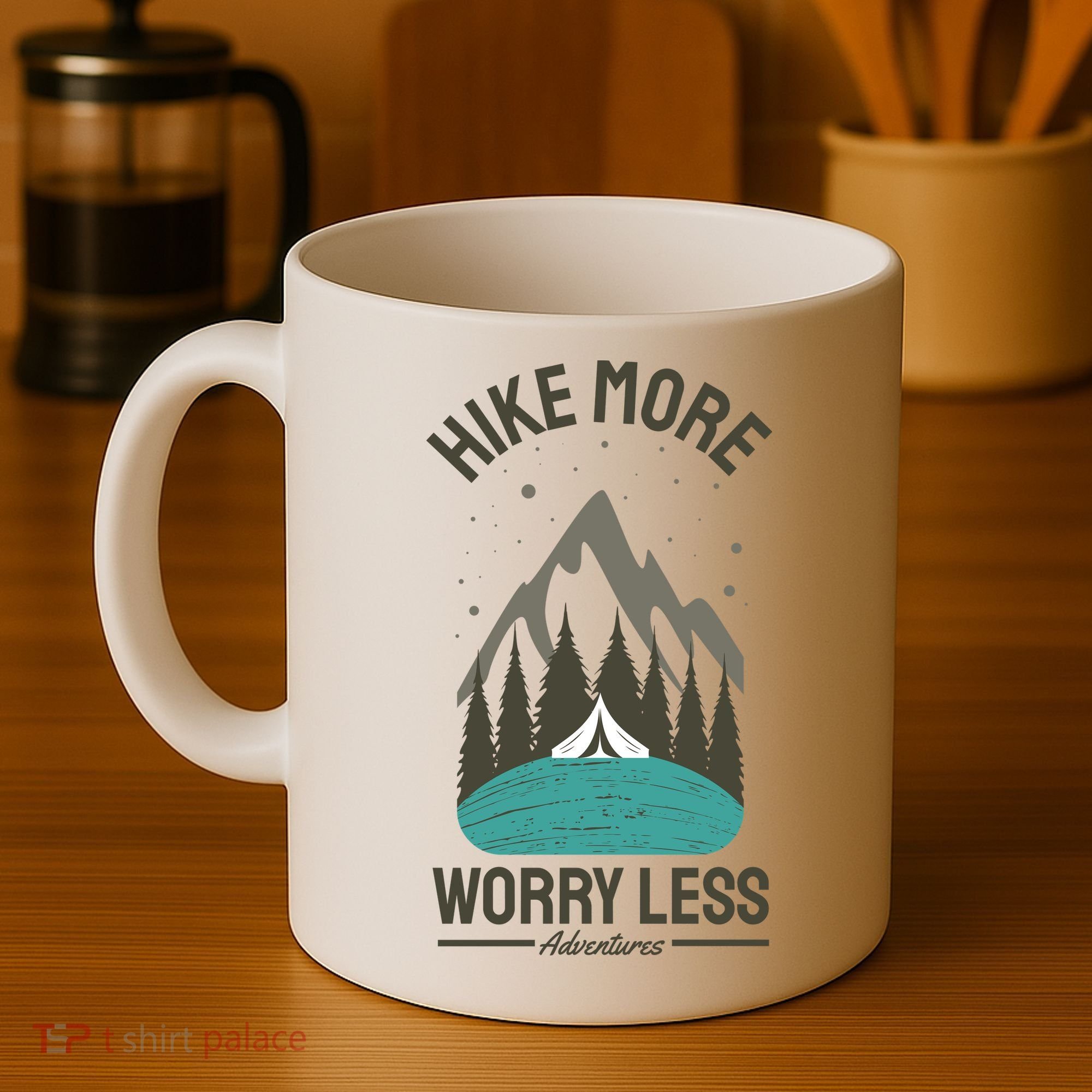 Hike More Worry Less Coffee Mug