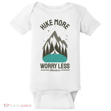 Hike More Worry Less Baby Bodysuit