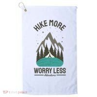 Hike More Worry Less Golf Towel thumb 0