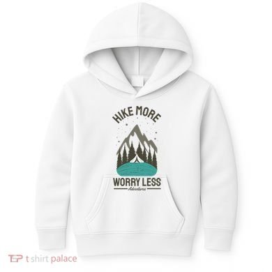 Hike More Worry Less Kids Hoodie