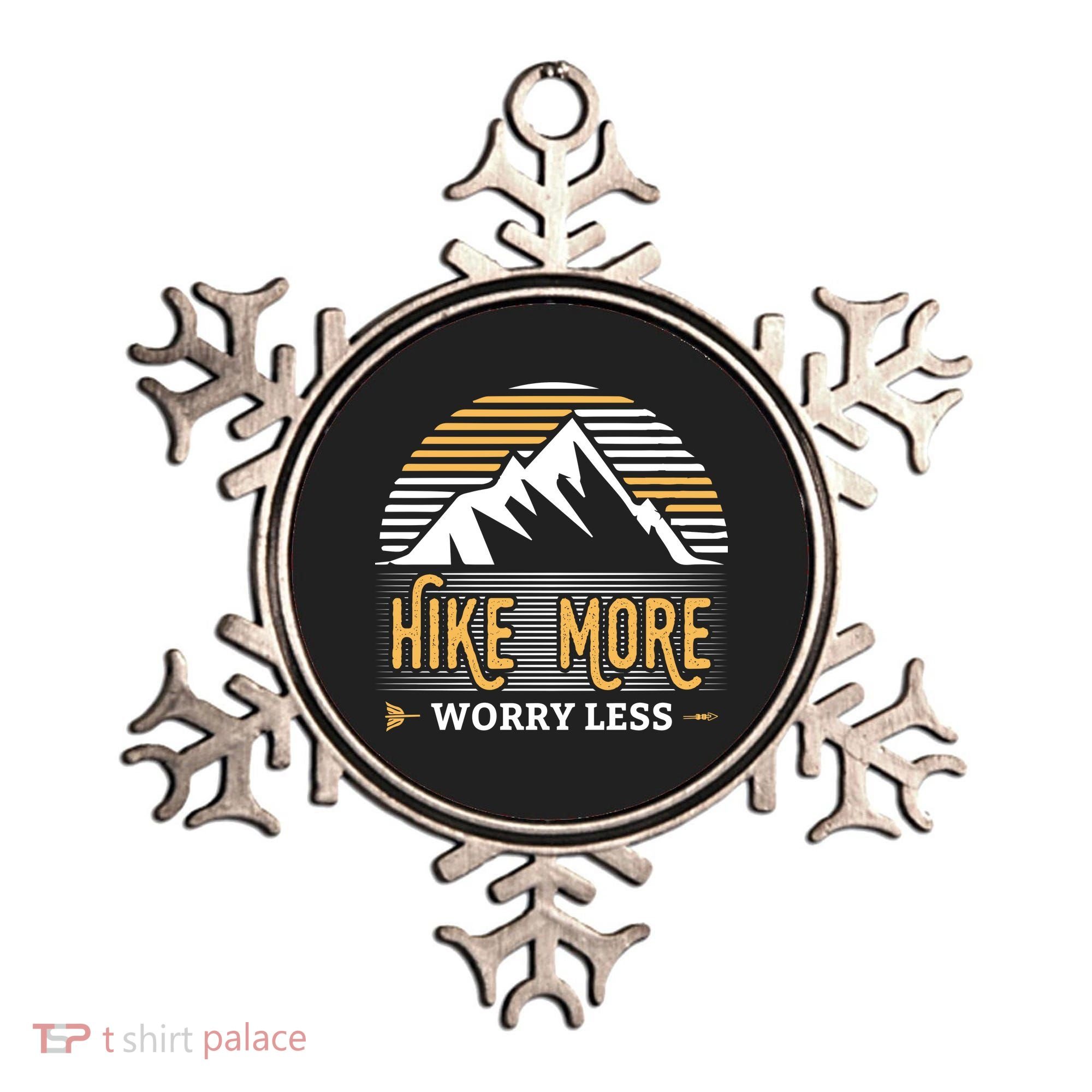 Hike More Worry Less Ornament