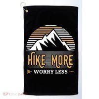 Hike More Worry Less Golf Towel thumb 0
