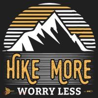 Hike More Worry Less Golf Towel thumb 3