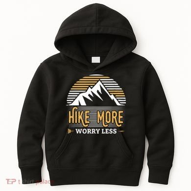 Hike More Worry Less Kids Hoodie