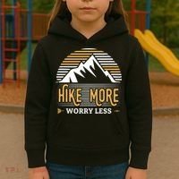 Hike More Worry Less Kids Hoodie thumb 3