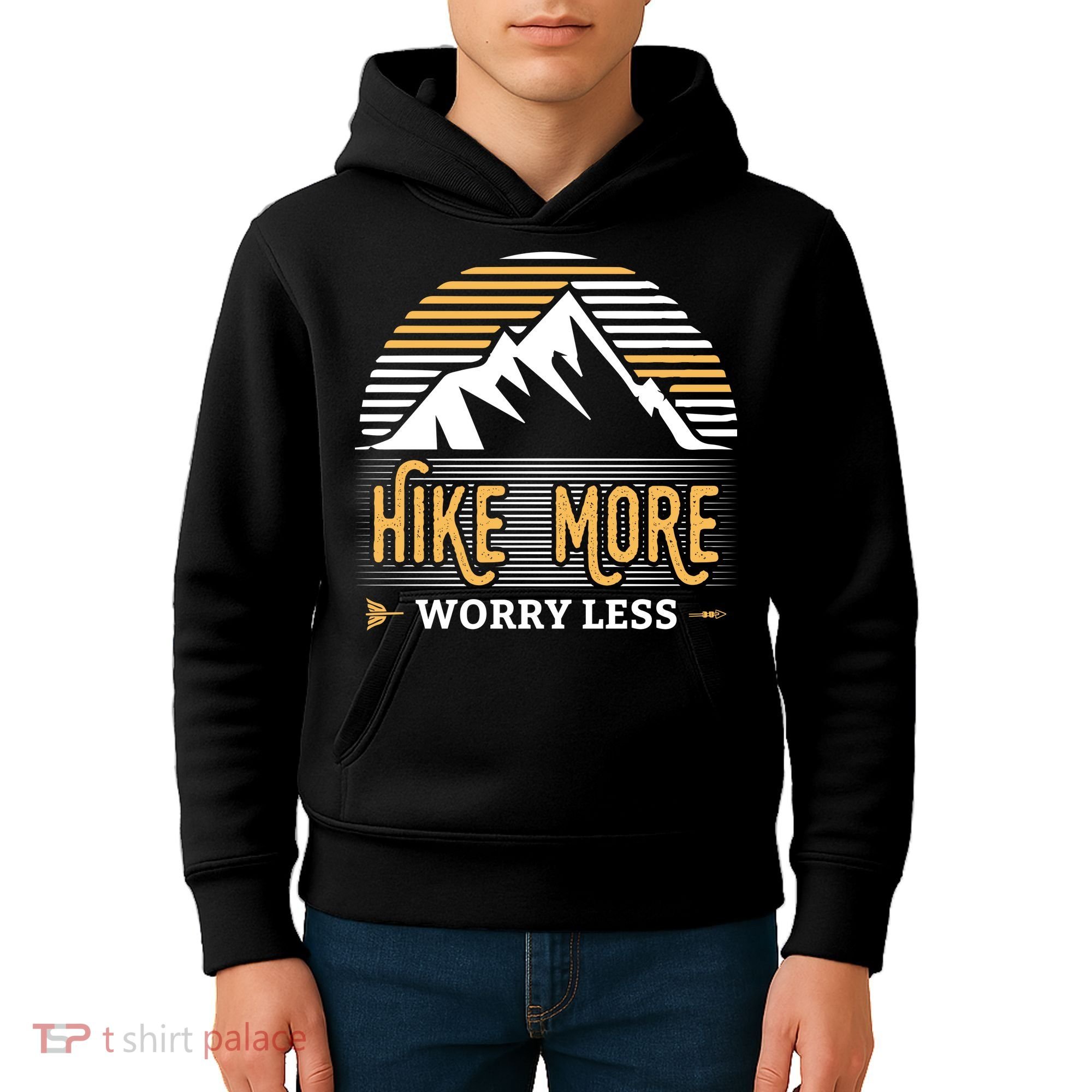Hike More Worry Less Kids Hoodie