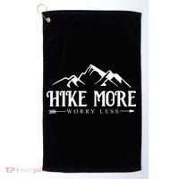 Hike More Worry Less Golf Towel thumb 0