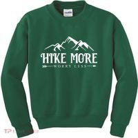 Hike More Worry Less Kids Sweatshirt thumb 0