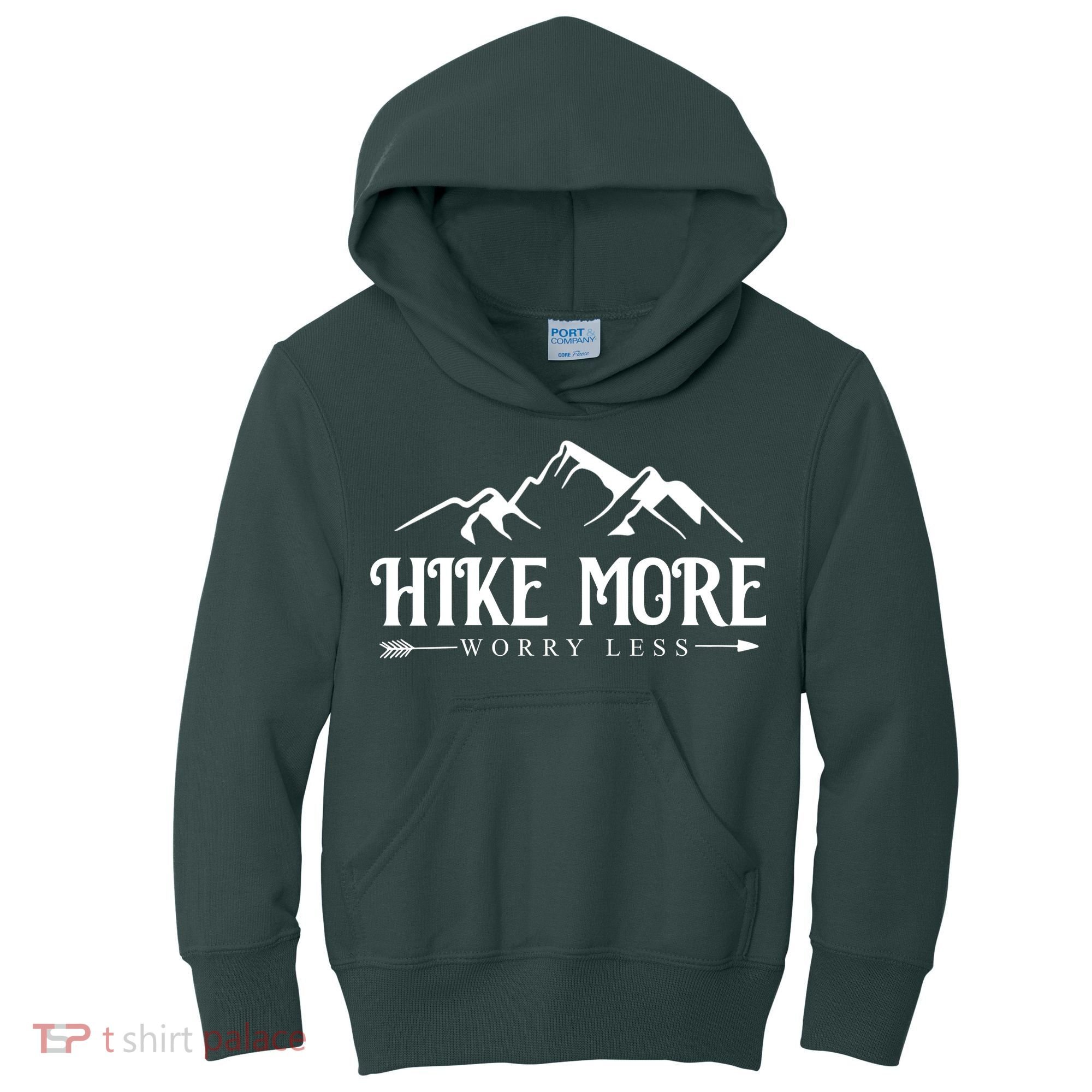 Hike More Worry Less Kids Hoodie