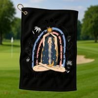 Heavily Meditated Witchcraft Witchy Spiritual Crystal Lover Meaningful Gift Golf Towel thumb 1