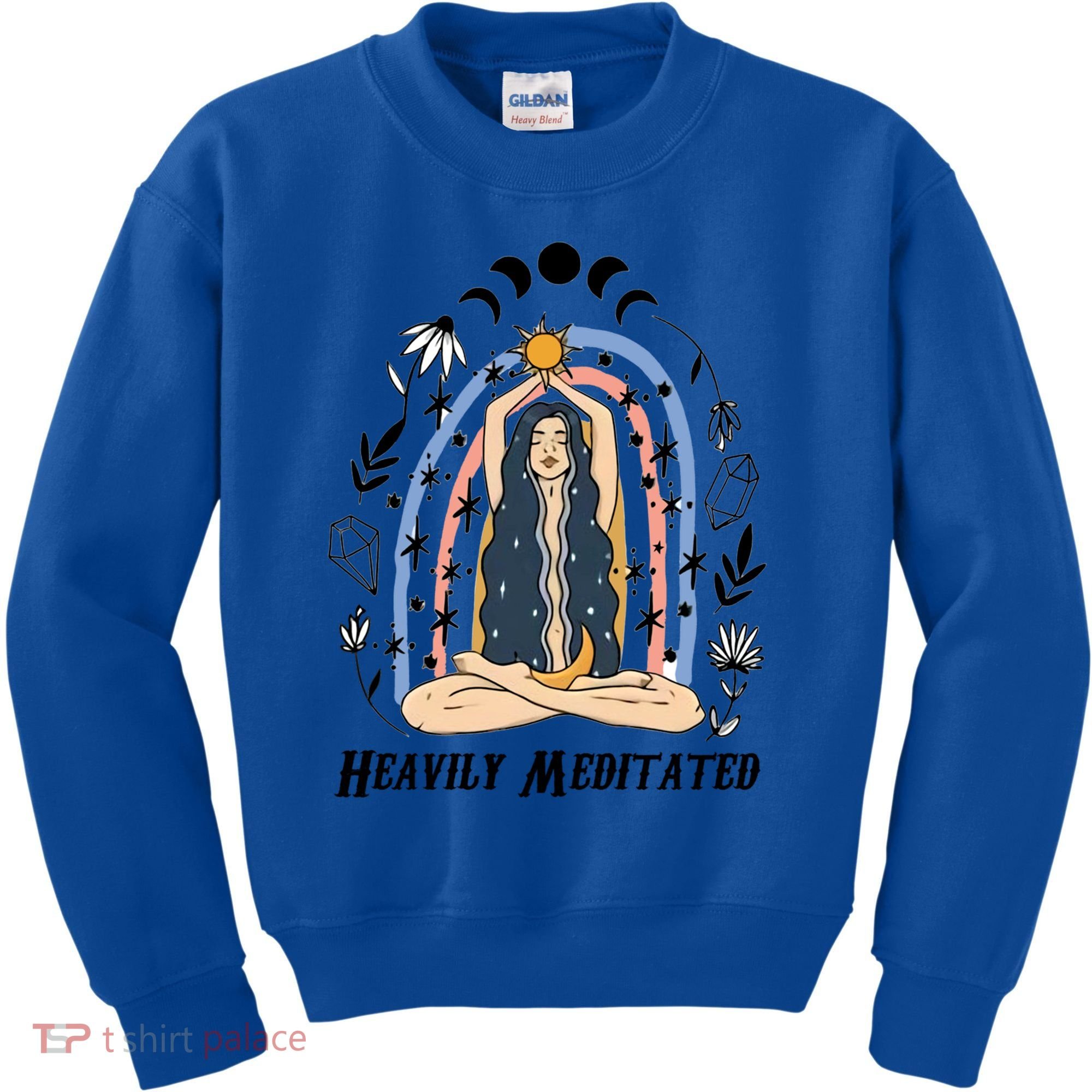 Heavily Meditated Witchcraft Witchy Spiritual Crystal Lover Meaningful Gift Kids Sweatshirt