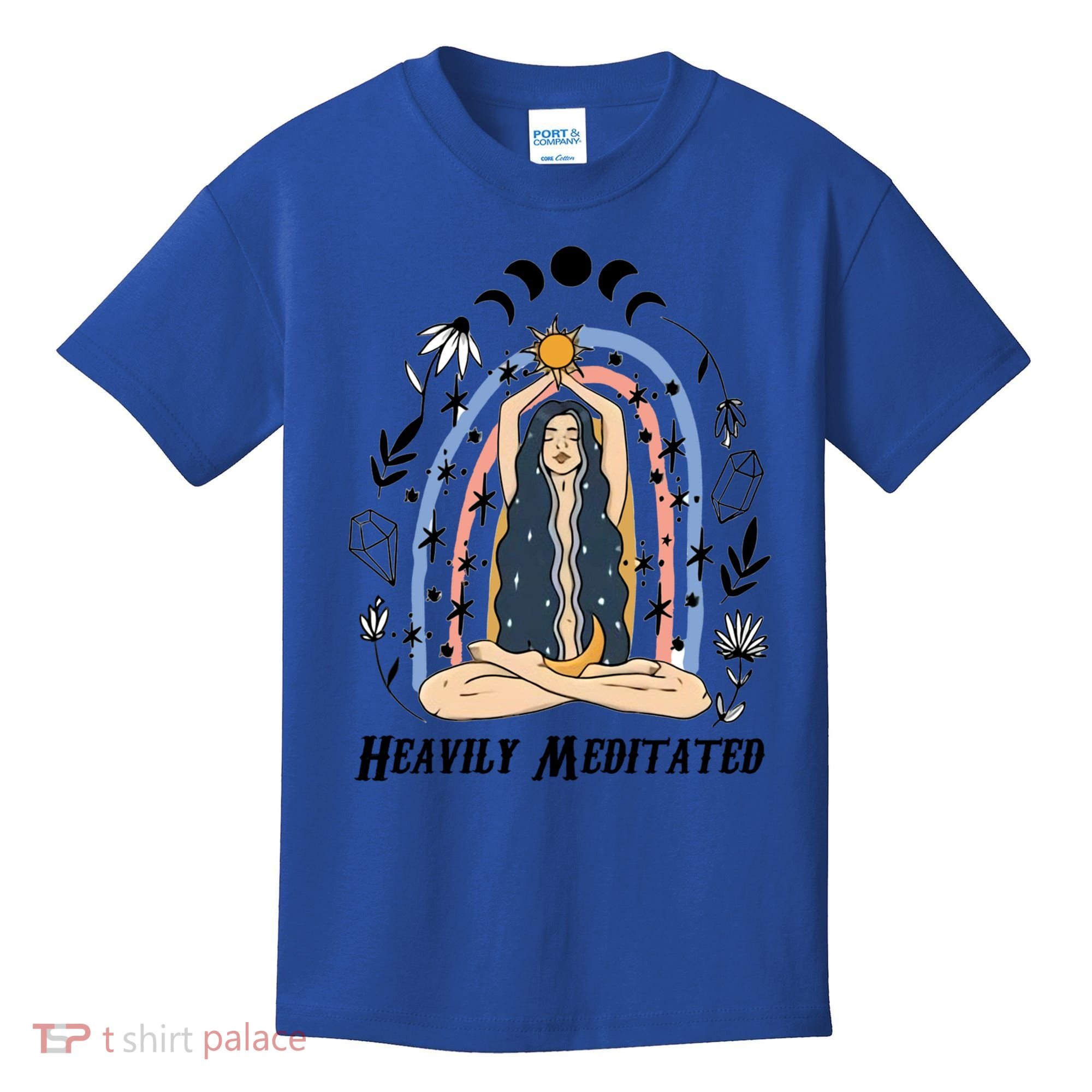 Heavily Meditated Witchcraft Witchy Spiritual Crystal Lover Meaningful Gift Kids T-Shirt