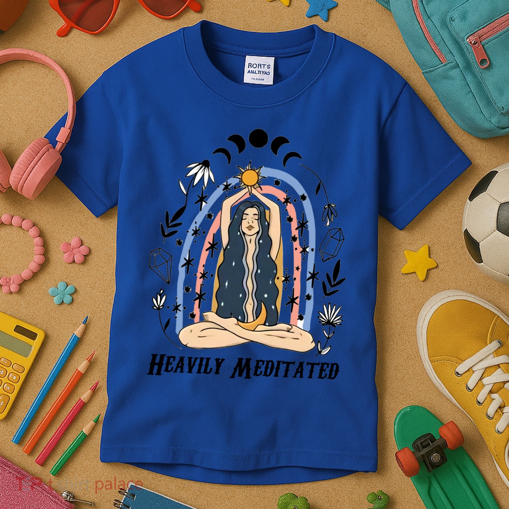 Heavily Meditated Witchcraft Witchy Spiritual Crystal Lover Meaningful Gift Kids T-Shirt