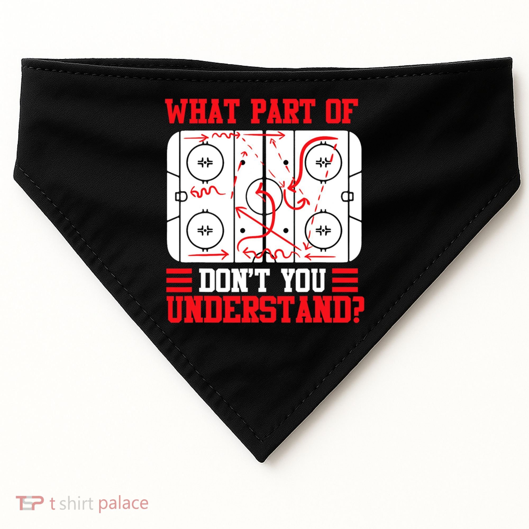 Hockey Mastery: What Part DonT You Get? Cute Gift USA-Made Doggie Bandana