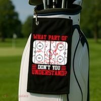 Hockey Mastery: What Part DonT You Get? Cute Gift Golf Towel thumb 2