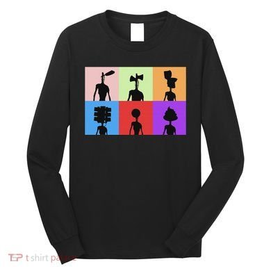 Horror Monster With Sirens For Heads Horror Long Sleeve Shirt