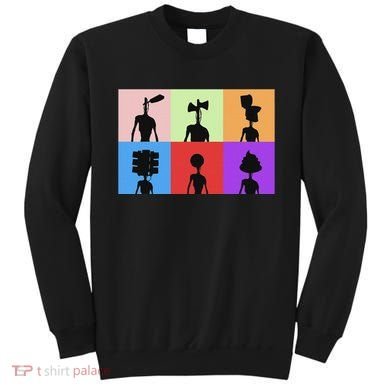 Horror Monster With Sirens For Heads Horror Sweatshirt